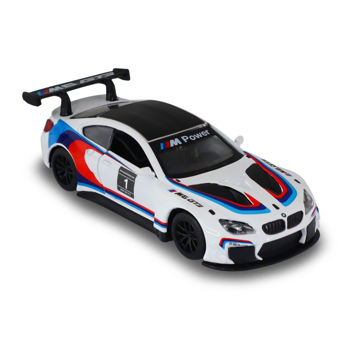 Автомодель BMW M6 GT3 Techno Drive металева 1:44 Біла — превʼю 13