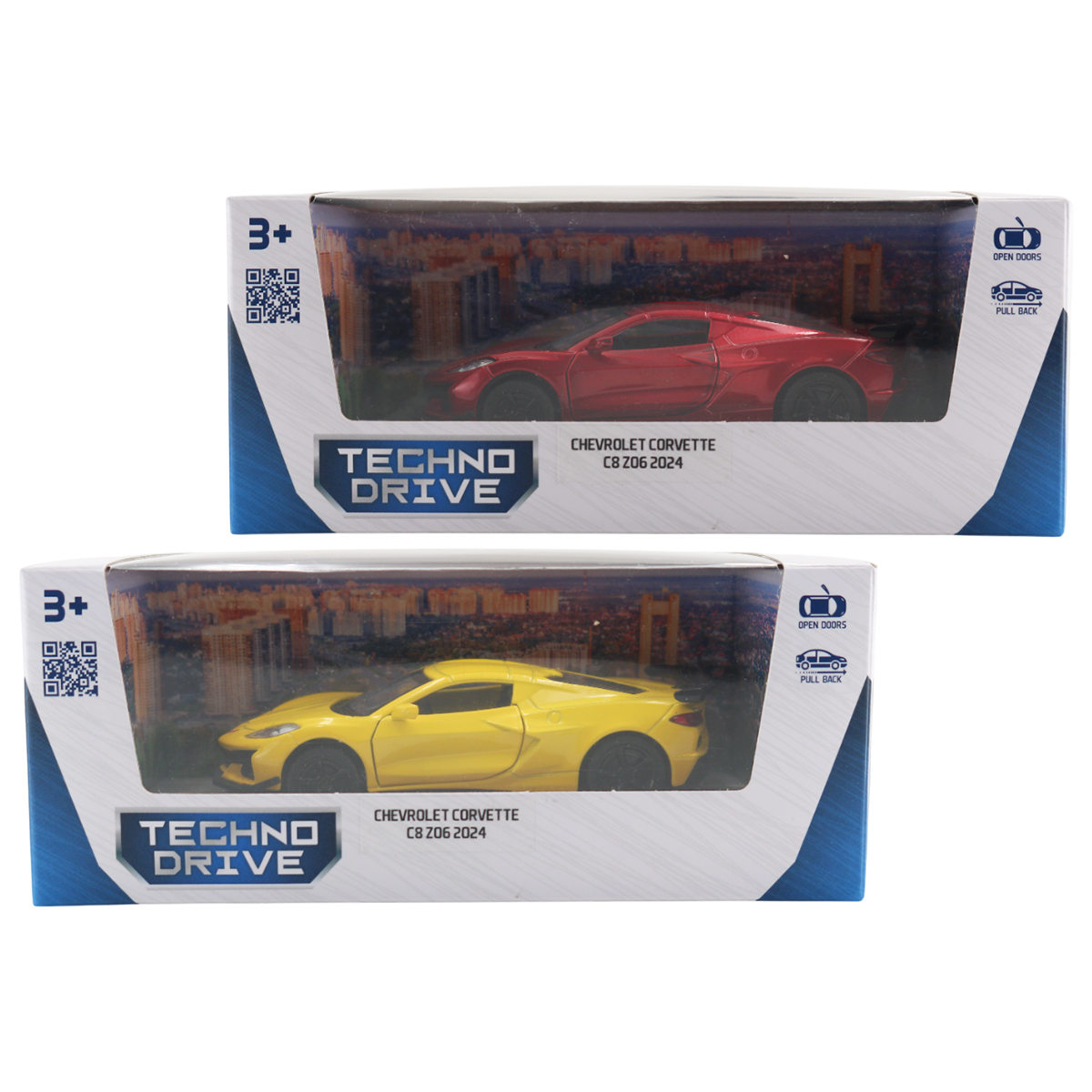 Автомодель Chevrolet Corvette C8 Z06 2024 Techno Drive 1:40 металева — превʼю 10