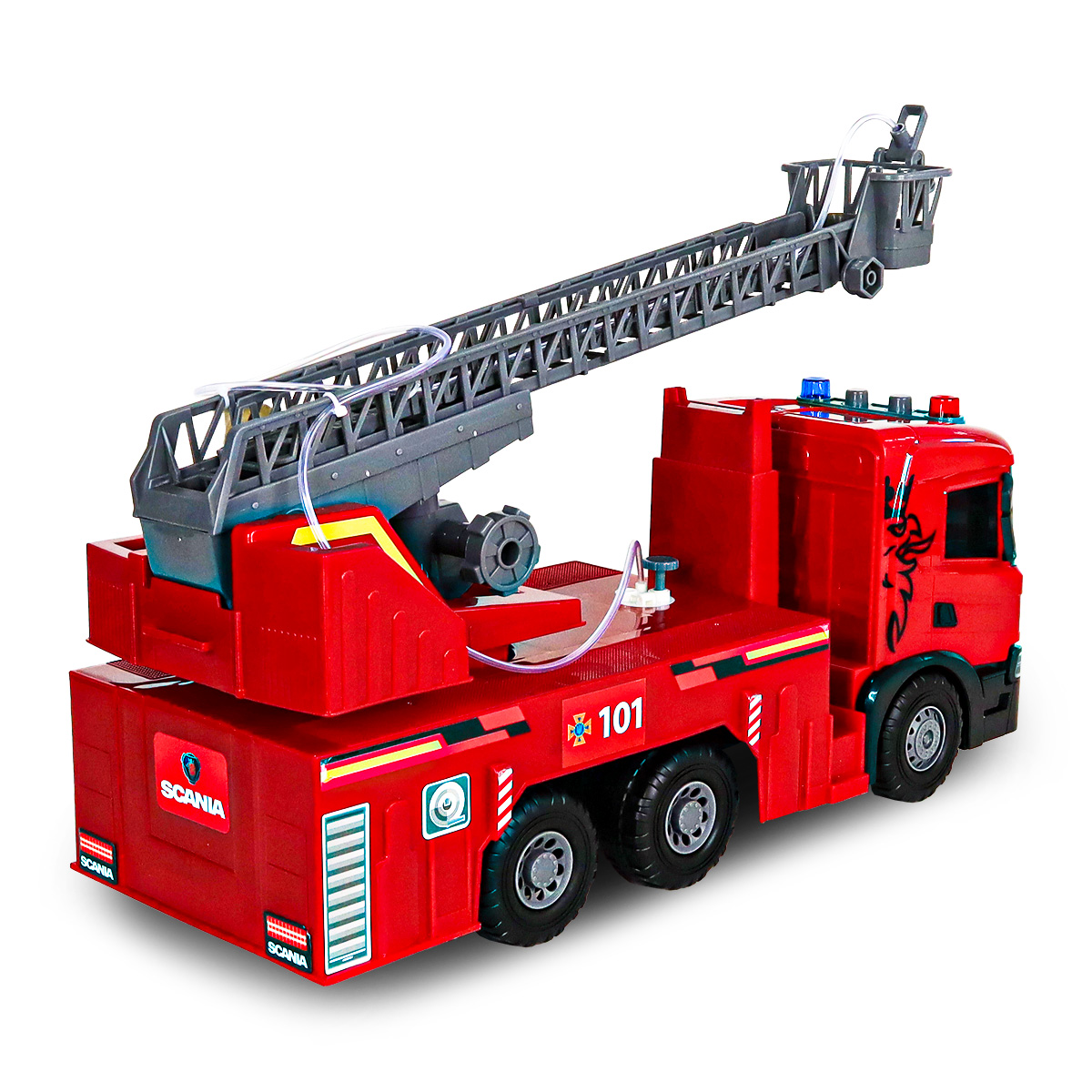 Пожежна машина Techno Drive Super Big Truck Scania 51,5 см зі світлом та звуком — превʼю 9