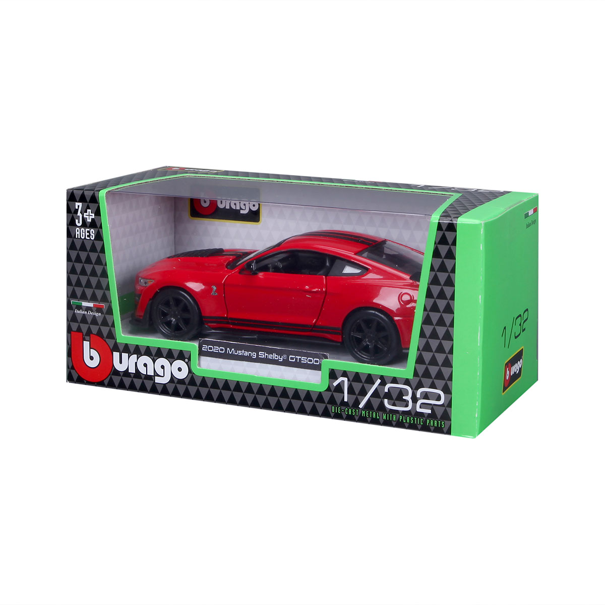 Автомодель Ford Shelby GT500 Bburago Street Fire 1:32 Червона — превʼю 8
