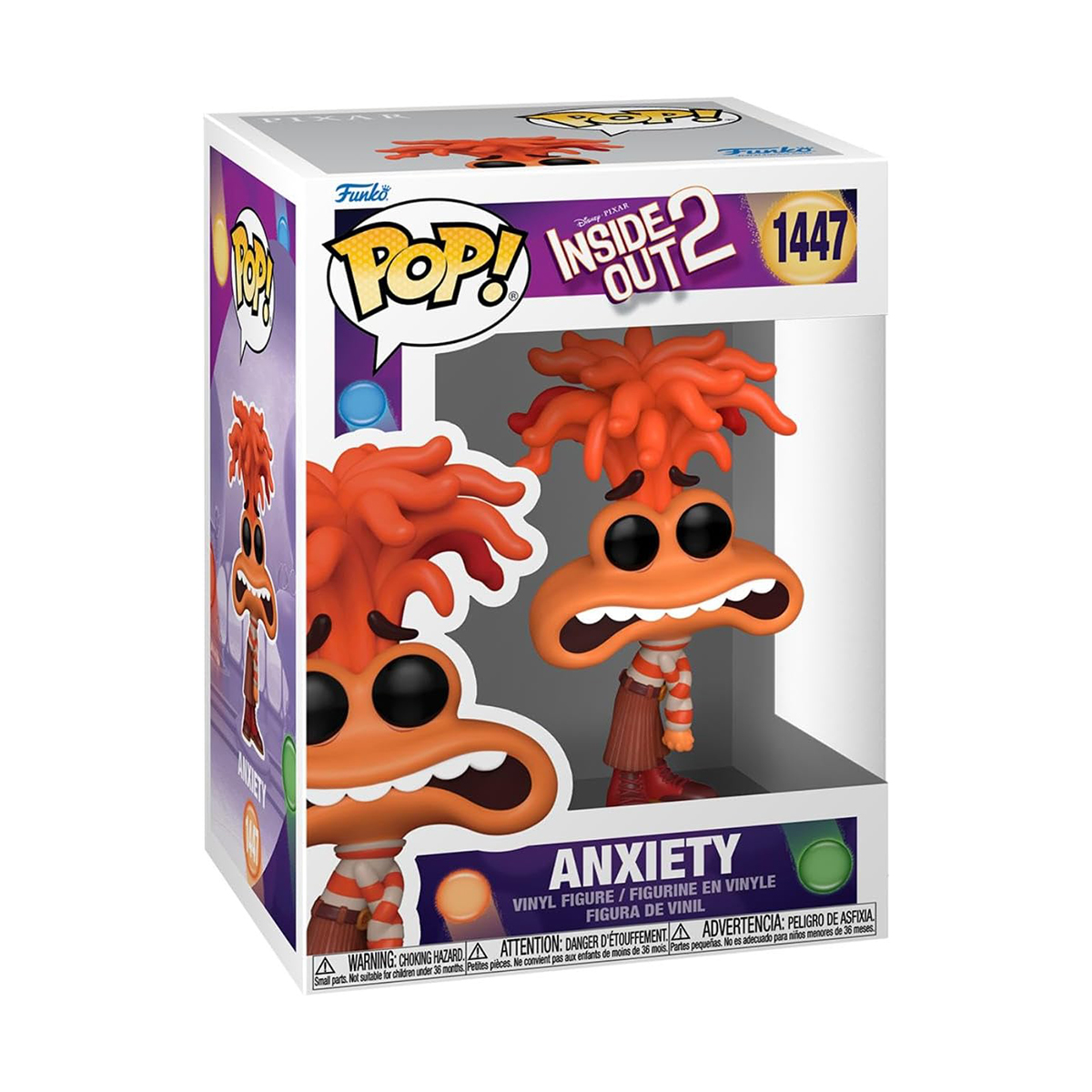 Ігрова фігурка Funko POP Inside Out 2 Anxiety Думками навиворіт Тривожність — превʼю 1