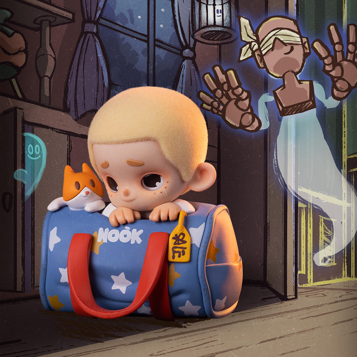 Колекційна фігурка 52Toys NOOK Вінтажна крамниця — Nook та Jiumu — 9 см — превʼю 8