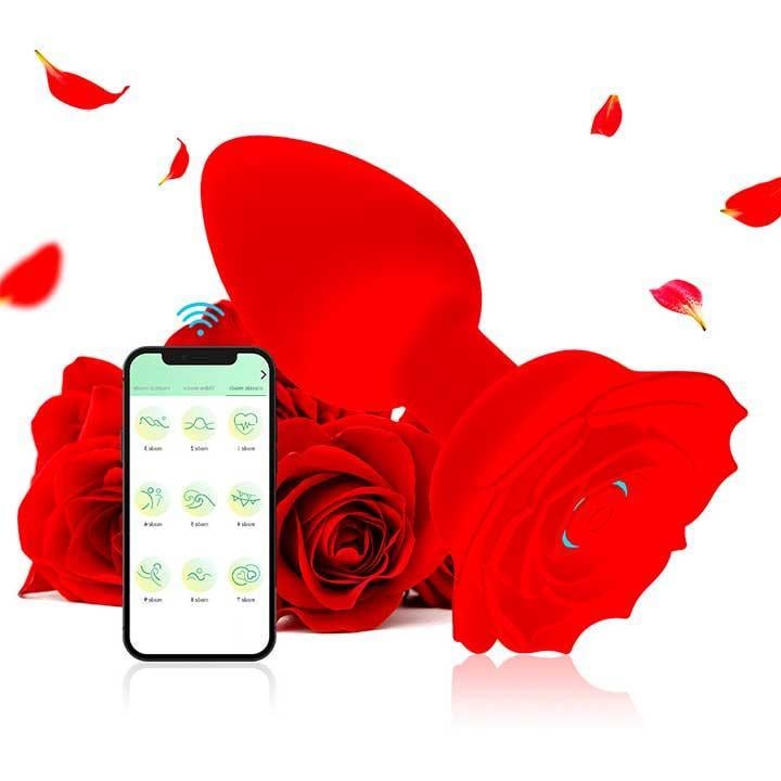 Смарт анальна пробка Smart Rose із силікону 10,5 см
