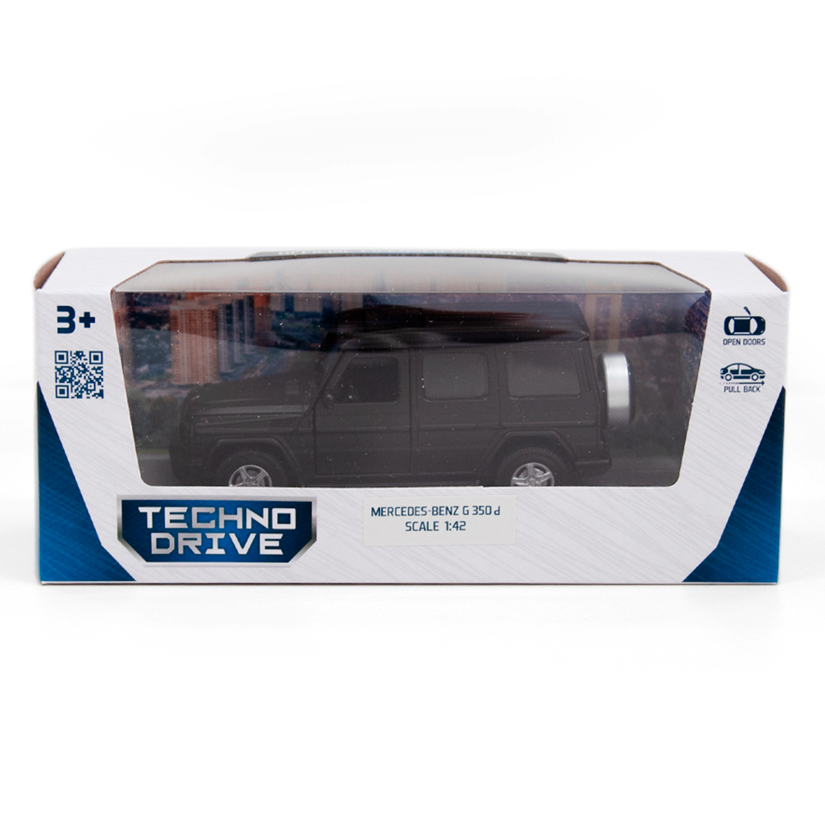 Автомодель металева TechnoDrive Mercedes-Benz G350 Чорна — превʼю 3