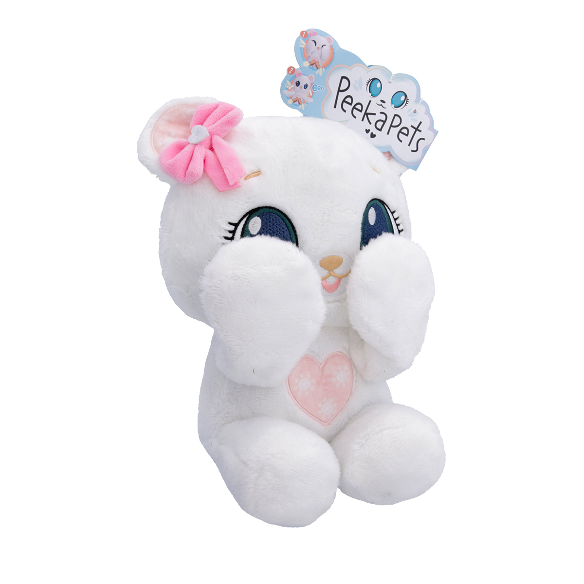 М'яка іграшка Peekapets – Білий ведмедик (White Bear) – Плюшевий дизайн — превʼю 7