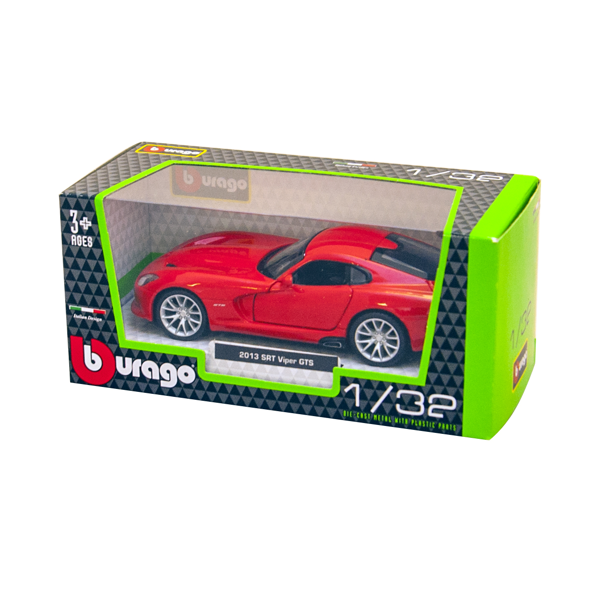 Колекційна автомодель Bburago Srt Viper GTS 2013 1:32 Червона — превʼю 6