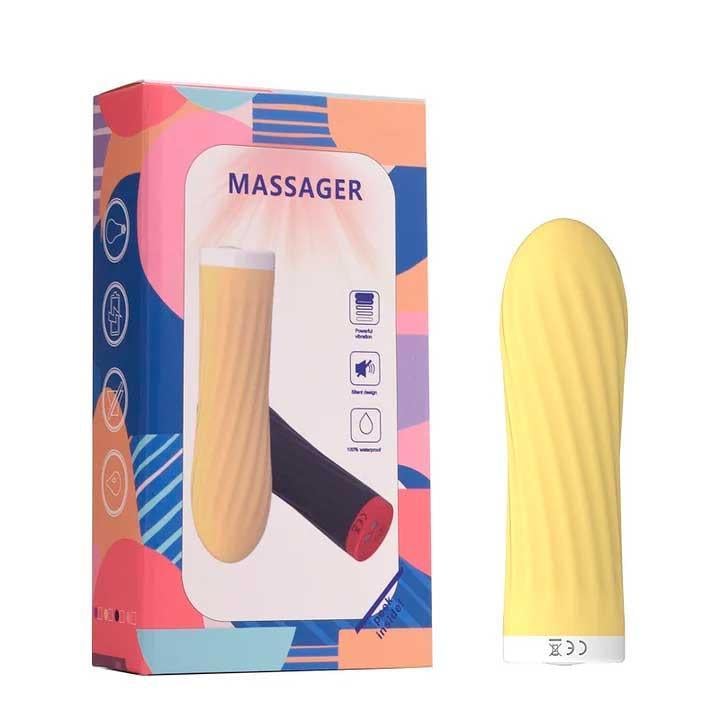 Міні-вібратор «Rechargeable Silicone Touch» 10 режимів вібрації жовтий