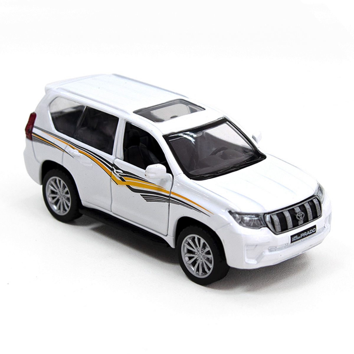 Автомодель Toyota Land Cruiser Techno Drive металева Біла — превʼю 10