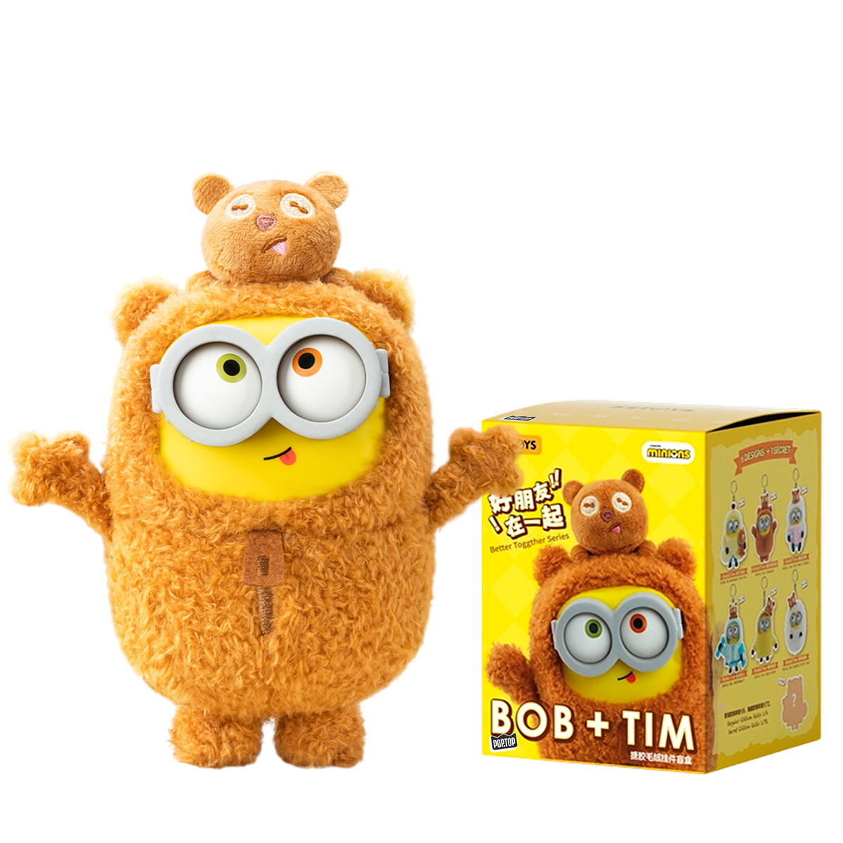 М'яка іграшка РOP TOP 52Toys – Посіпаки Bob & Tim – З кільцем — превʼю 1