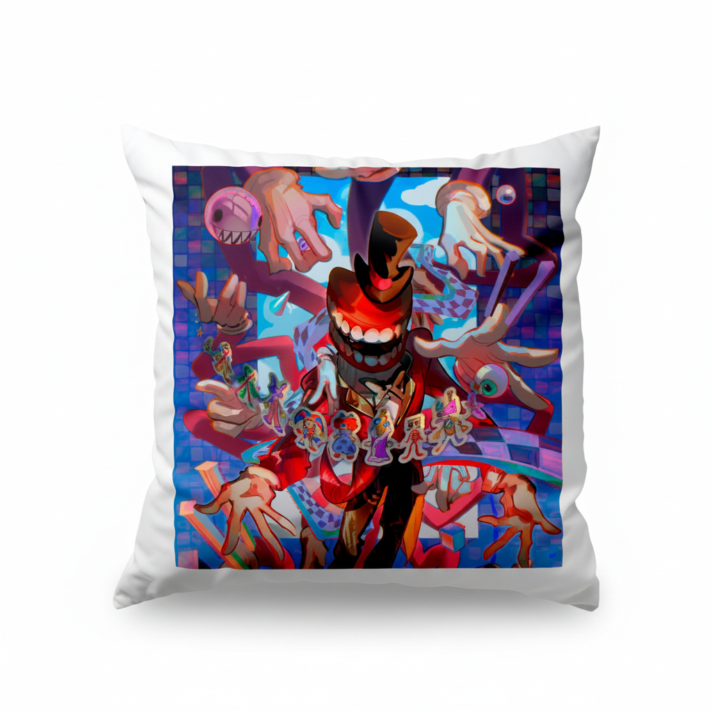 Подушка декоративна Дивовижний цифровий цирк 35x35 см (32077)