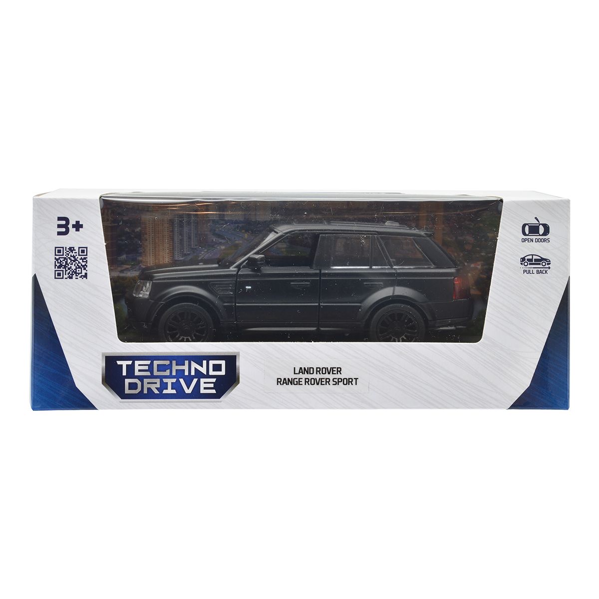 Автомодель Land Rover Range Rover Sport Techno Drive 1:32 металева Чорна — превʼю 11