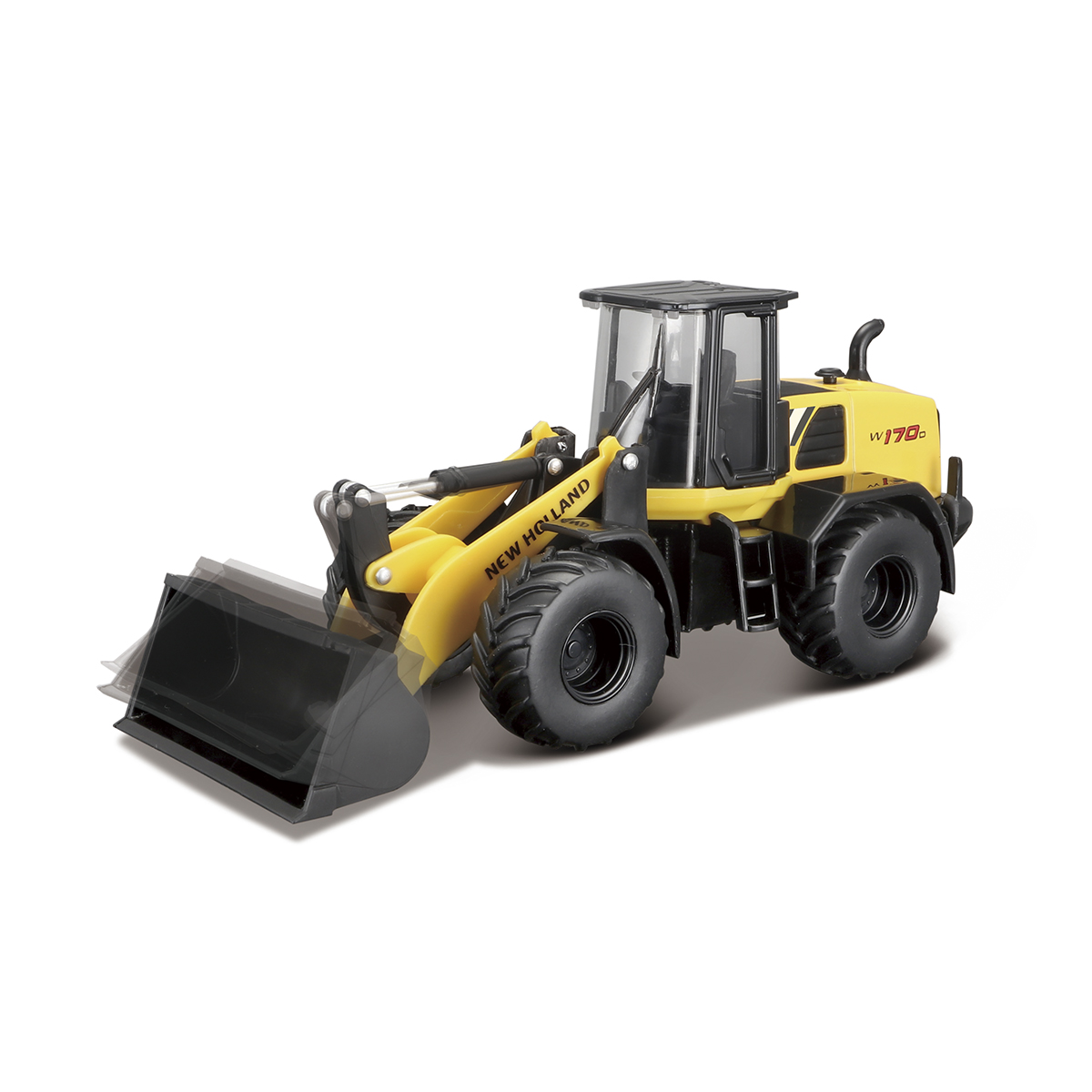 Автомодель Bburago Екскаватор New Holland W170D 1:50 Жовто-чорний — превʼю 1