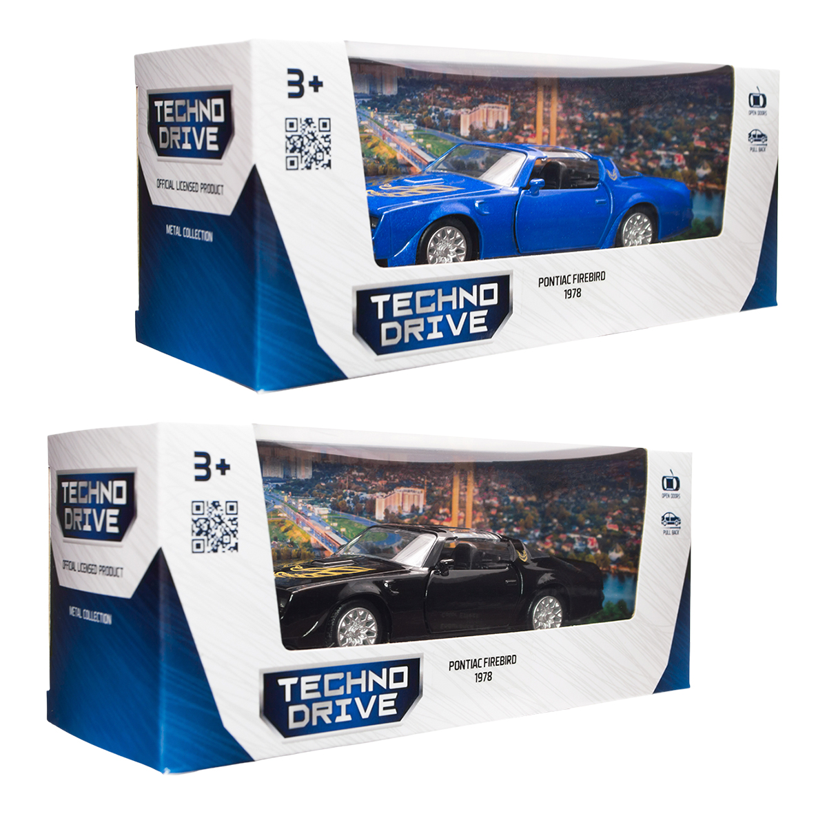 Автомодель TechnoDrive Pontiac Firebird 1978 металева 1:40 — превʼю 6