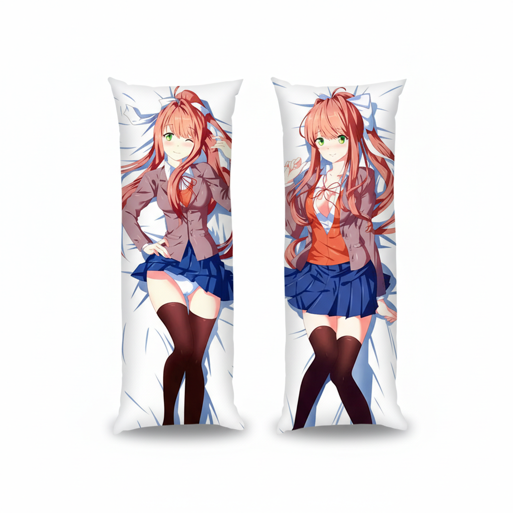 Подушка дакімакура Моніка Monika Літературний клуб Докі Докі Doki Doki Literature Club 13х34 см