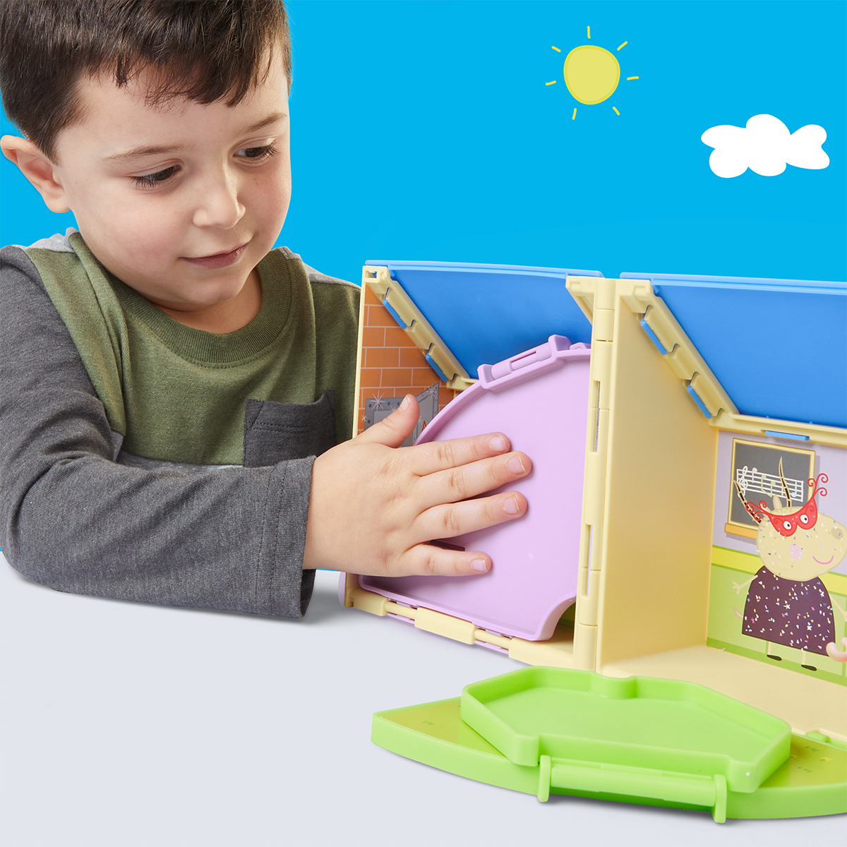 Ігровий набір дитячий садок Пеппи з фігуркою Peppa Pig Pop-Up 7.5 см Багатоколірний — превʼю 11