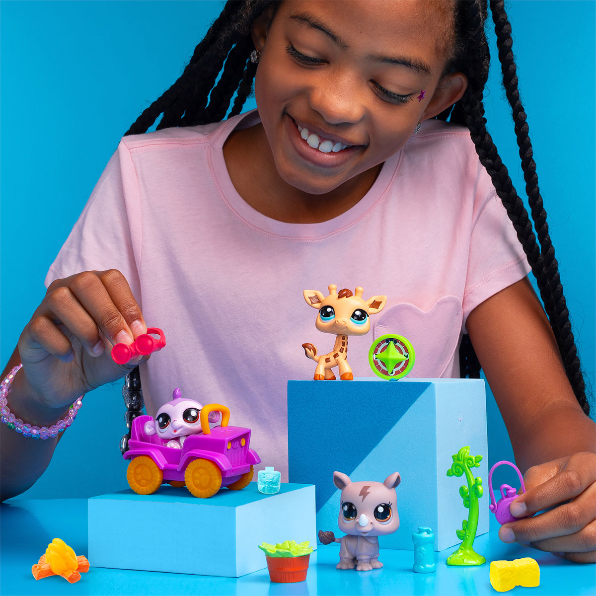 Ігровий набір для дітей Сафарі Hasbro Littlest Pet Shop з трьома фігурками — превʼю 4