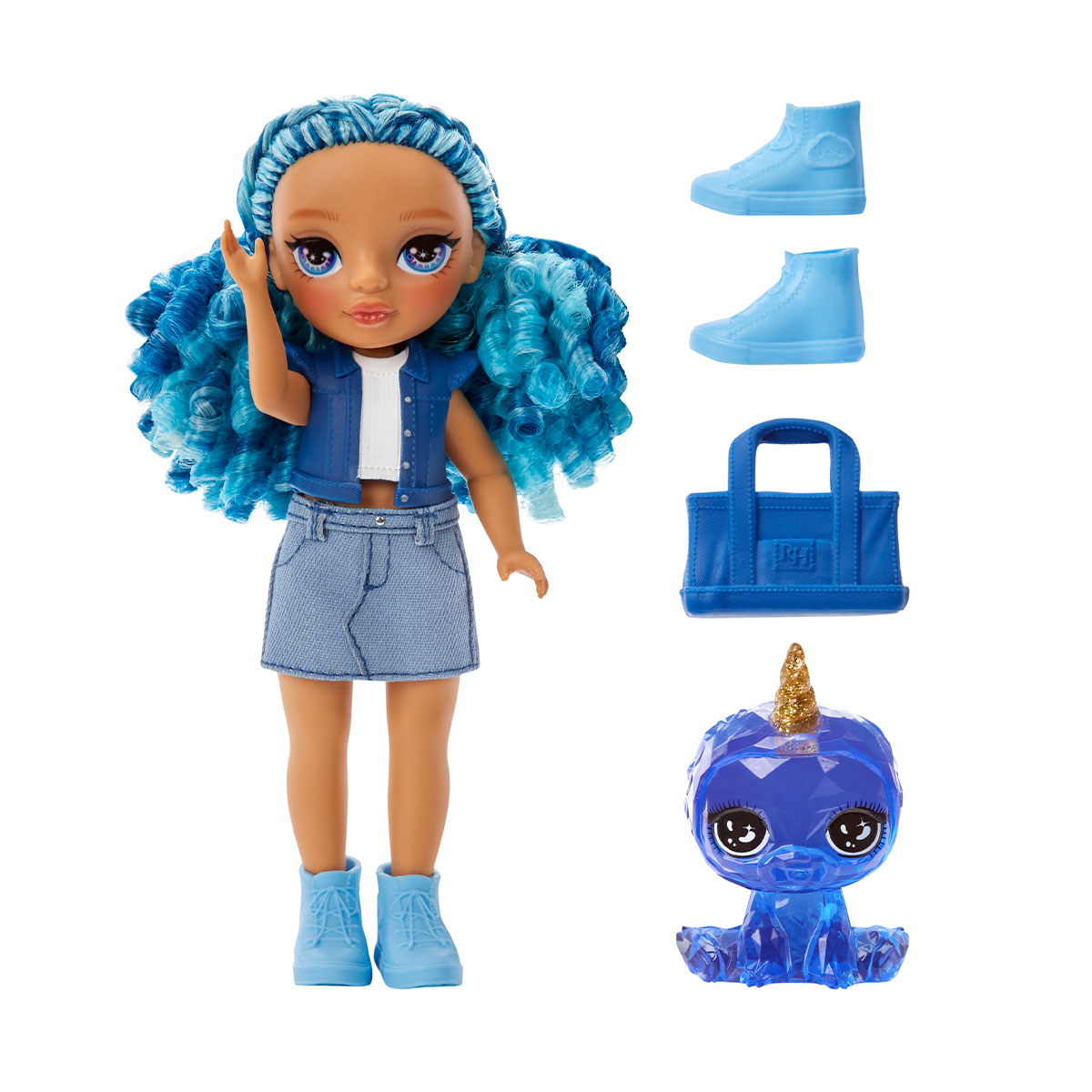 Ігровий набір лялька Rainbow High Littles Сапфіра з улюбленцем 15 cm Синій — превʼю 7