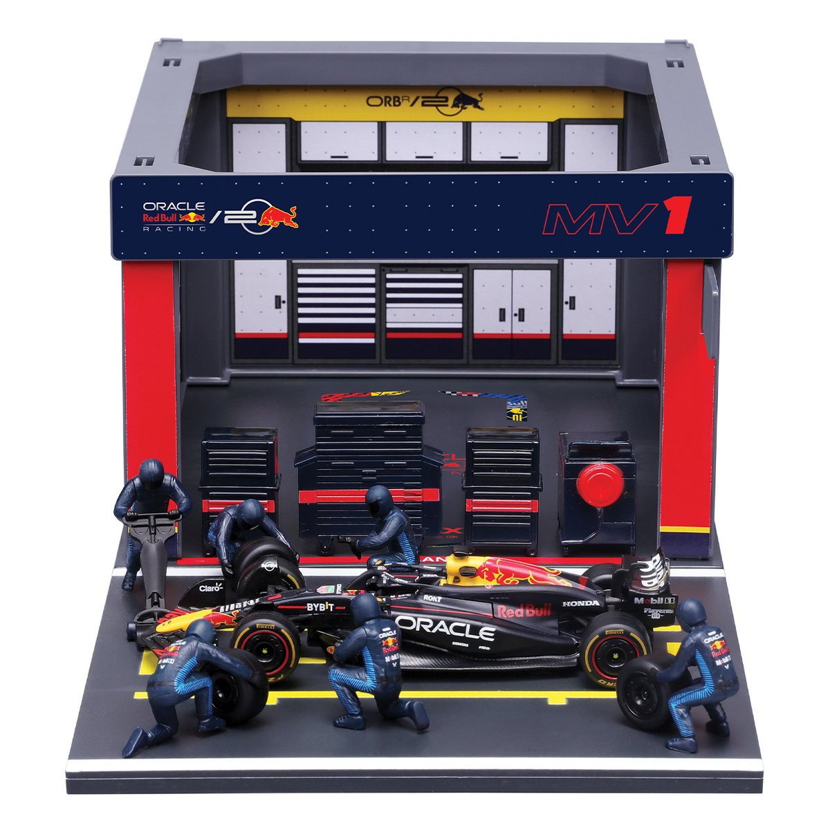 Ігровий набір Pit Pass Oracle Red Bull Racing RB20 Bburago 1:43 Металевий — превʼю 3