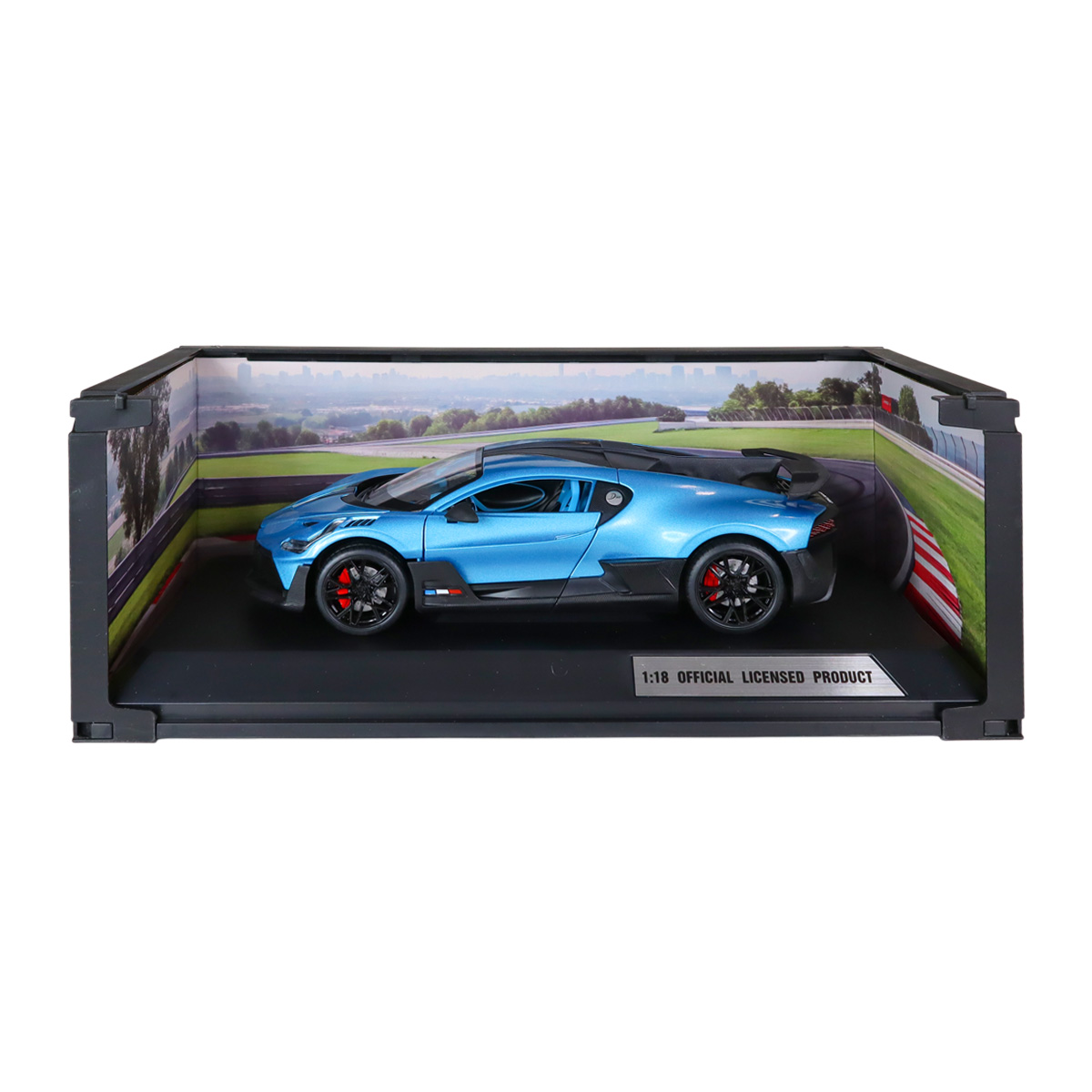 Автомодель Bugatti Divo Techno Drive 1:18 металева з відкривними деталями Синя — превʼю 3