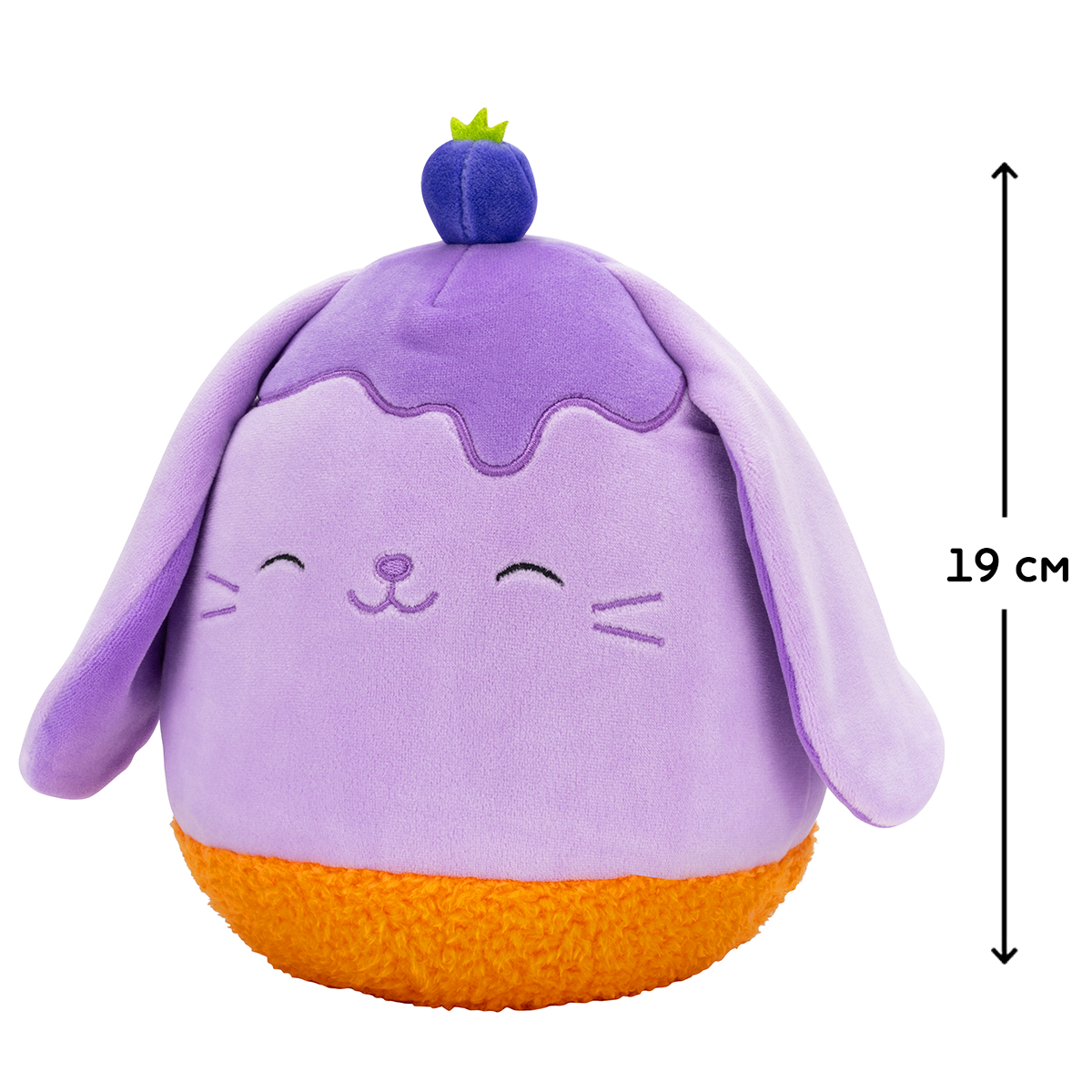 М'яка іграшка Squishmallows – Чорничний кролик (Blueberry Bunny) – 19 см — превʼю 2