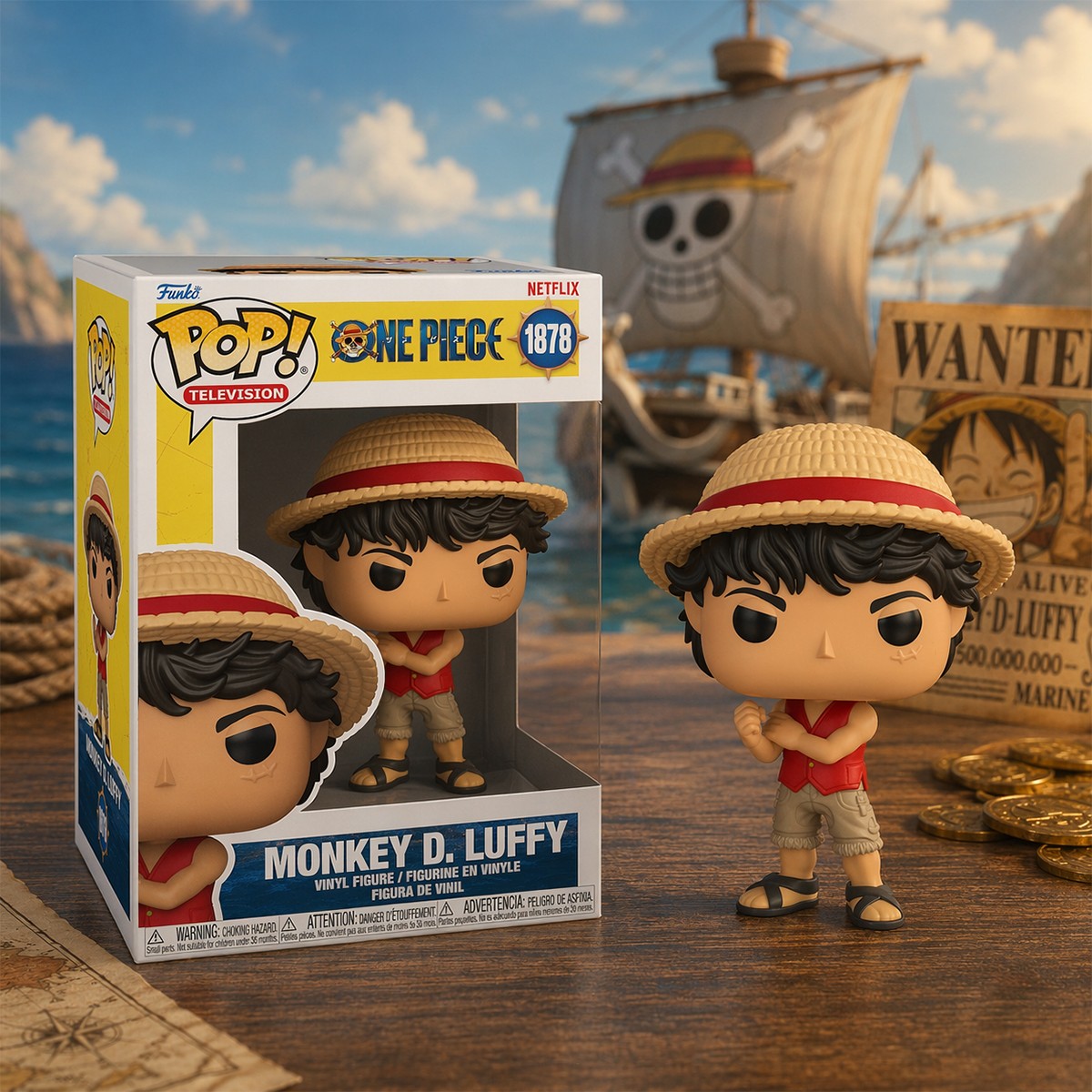 Колекційна ігрова фігурка аніме Funko POP One Piece Luffy - Луффі — превʼю 3