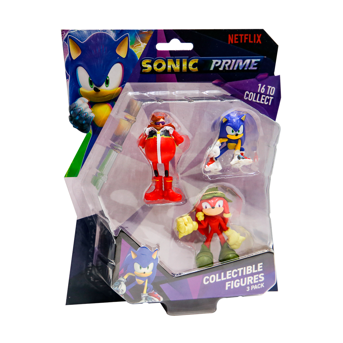 Набір фігурок Sonic Prime Сонік Наклз та Доктор Еґман 6,5 см 3 шт — превʼю 1