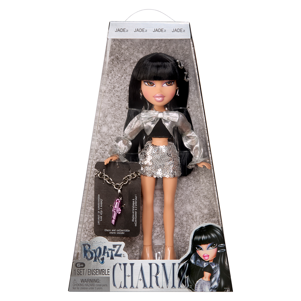 Ігровий набір лялька Bratz Charmz Джейд з аксесуарами 25 см Чорний-Срібний — превʼю 10
