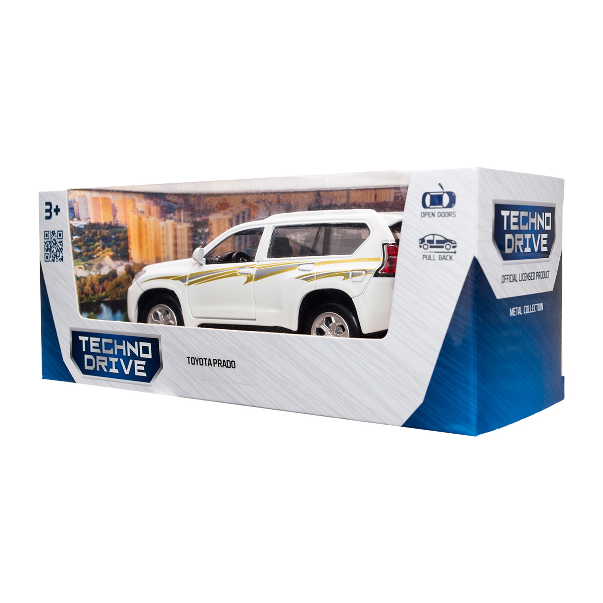 Автомодель Toyota Prado металева 1:40 Біла — превʼю 4
