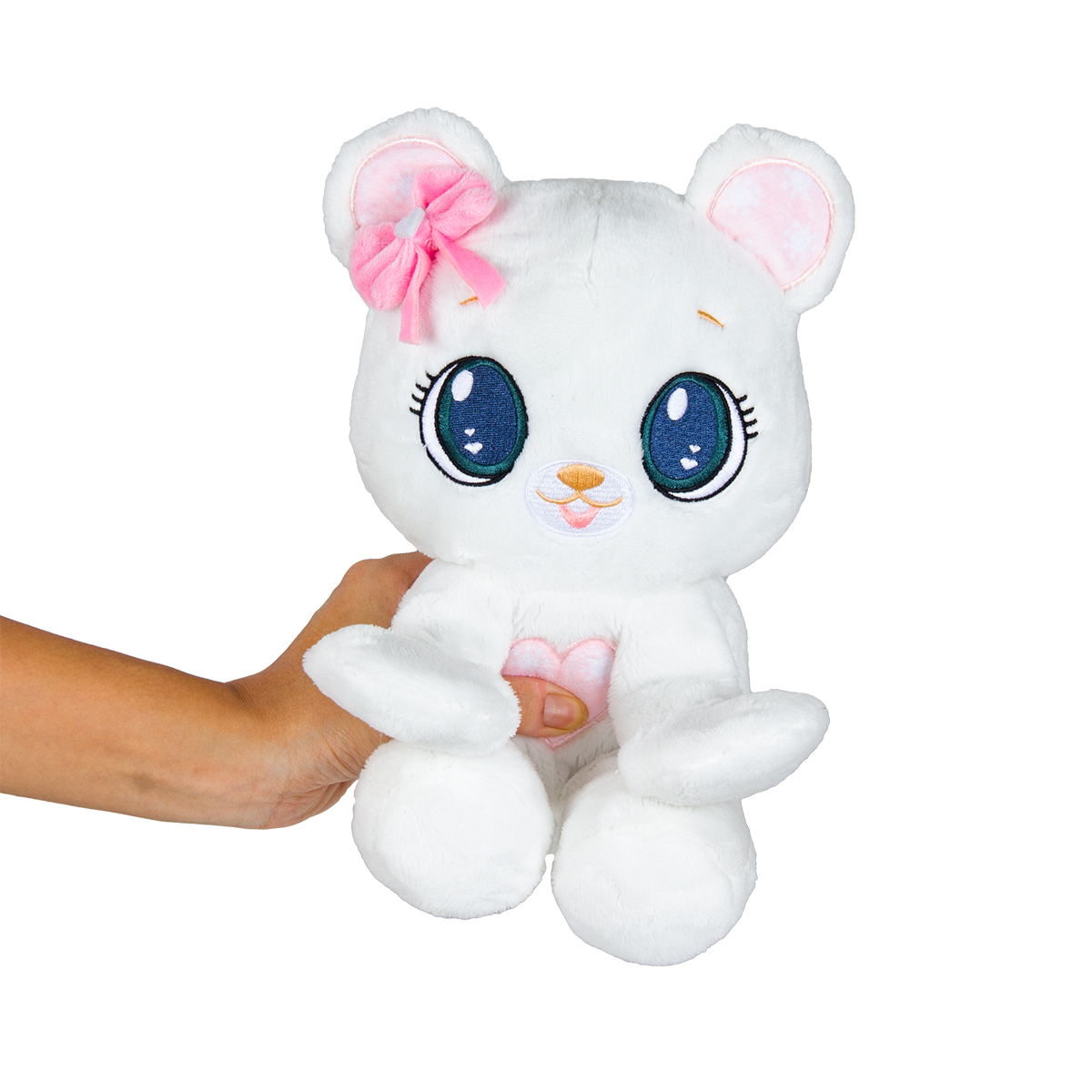 М'яка іграшка Peekapets – Білий ведмедик (White Bear) – Плюшевий дизайн — превʼю 3