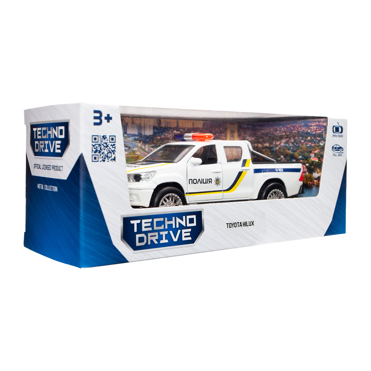 Автомодель Toyota Hilux Поліція металева 12 см — превʼю 6