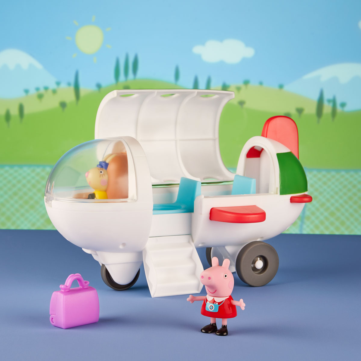 Ігровий набір Літак з фігуркою Пеппи Peppa Pig дитячий пластиковий Червоний — превʼю 5