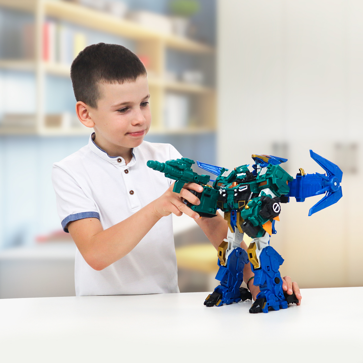 Ігровий набір робот-трансформер Dinoster Стего Бласт Вінг дитячий 38,5 cm — превʼю 10