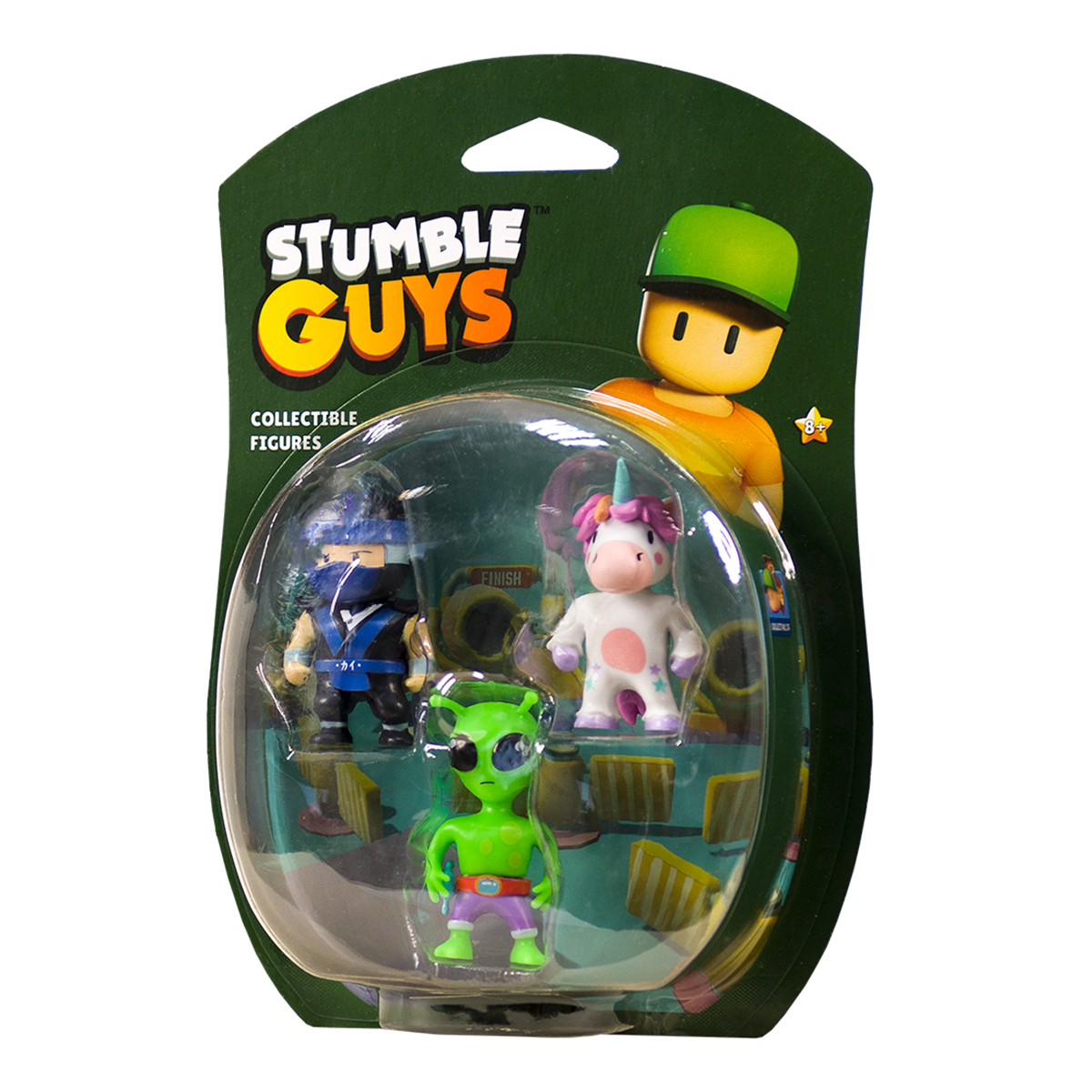 Набір фігурок Stumble Guys 3 шт Ніндзя Кай Спрінклс Прибулець 5 см — превʼю 1