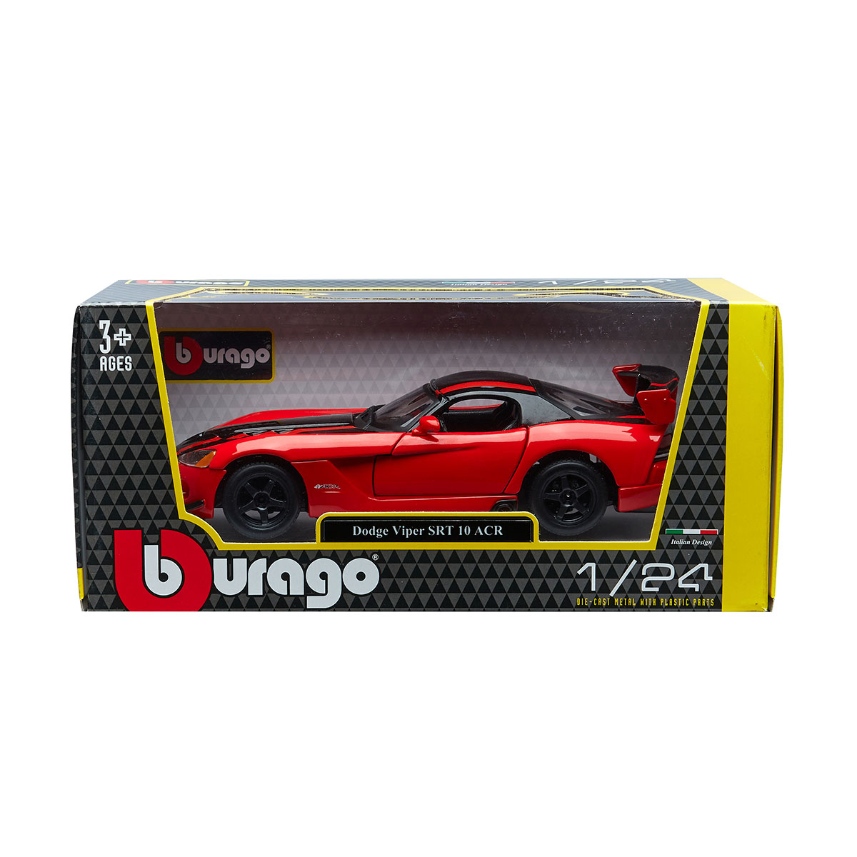 Автомодель Bburago Dodge Viper SRT10 ACR 1:24 металева — превʼю 10