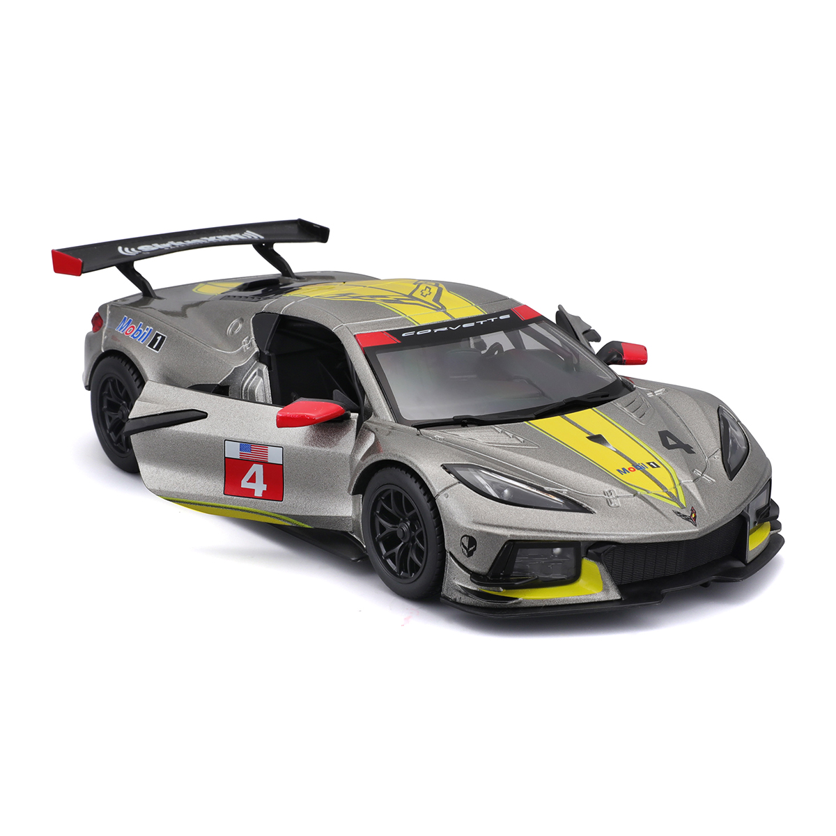 Автомодель Bburago Chevrolet Corvette C8.R 1:24 Сіра — превʼю 8