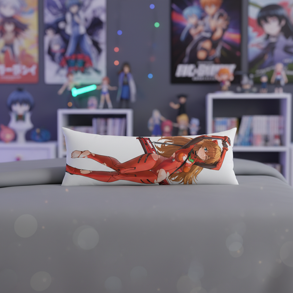 Подушка дакімакура Аска Ленґлі Сорю Asuka Langley Soryu Євангеліон Evangelion 13х34 см — превʼю 3