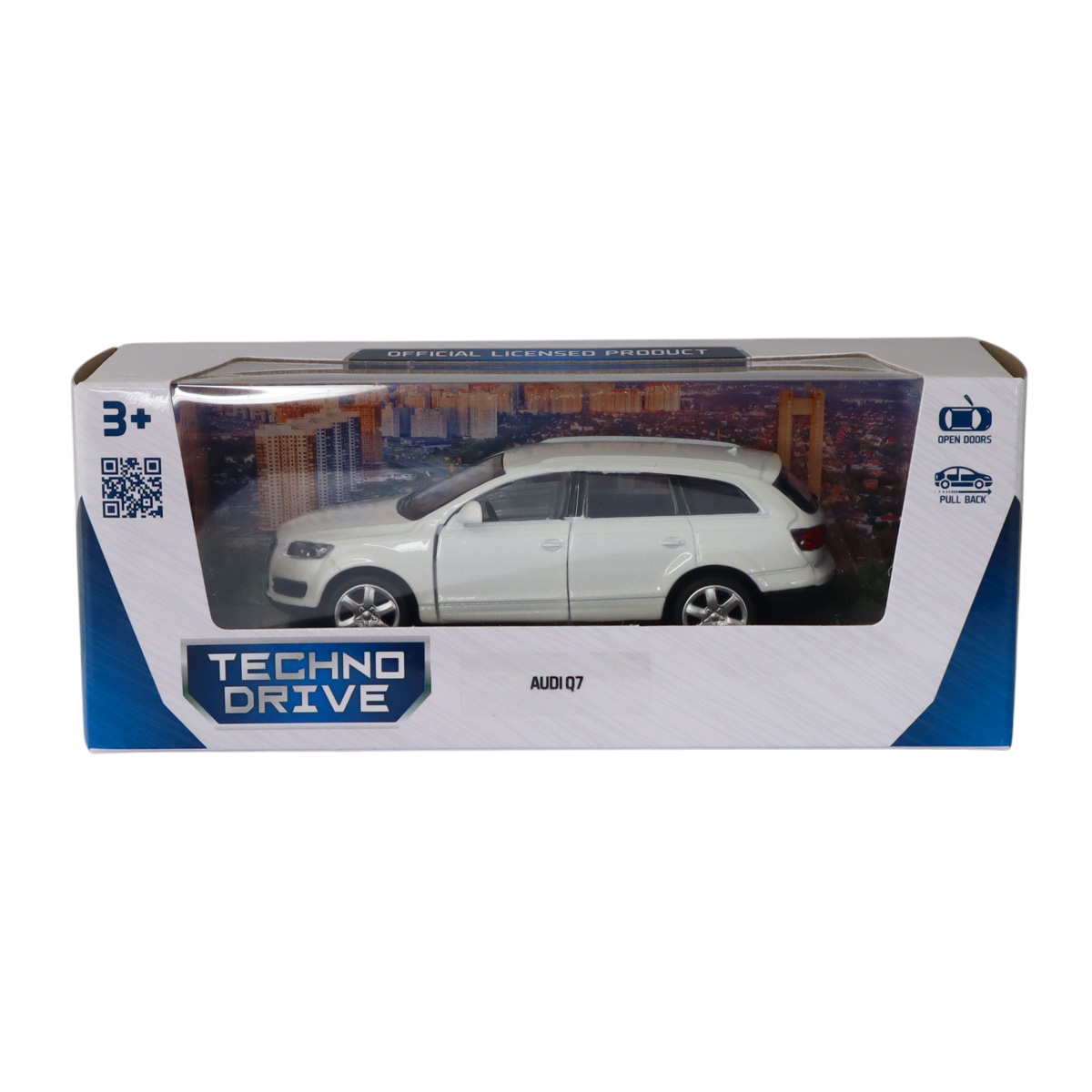 Автомодель Audi Q7 металева 1:43 Techno Drive Біла — превʼю 5