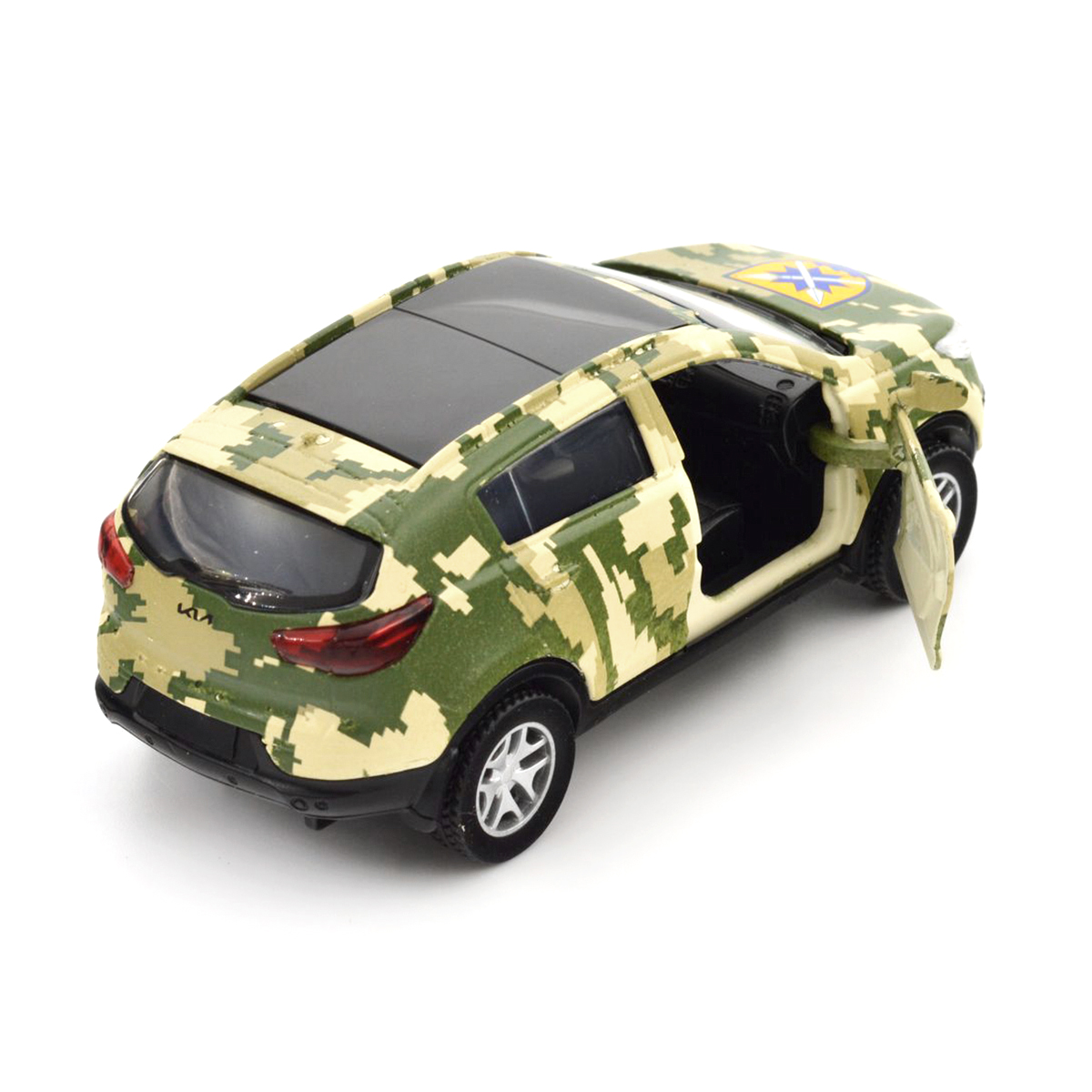 Автомодель Kia Sportage R 56 ОМПБр Шеврони Героїв металева 1:39 — превʼю 2