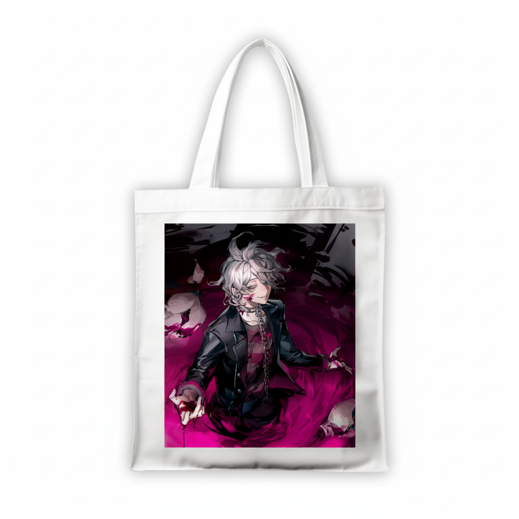 Сумка-шопер Данганронпа Danganronpa Нагіто Комаеда 39x35 см біла з льону 6524
