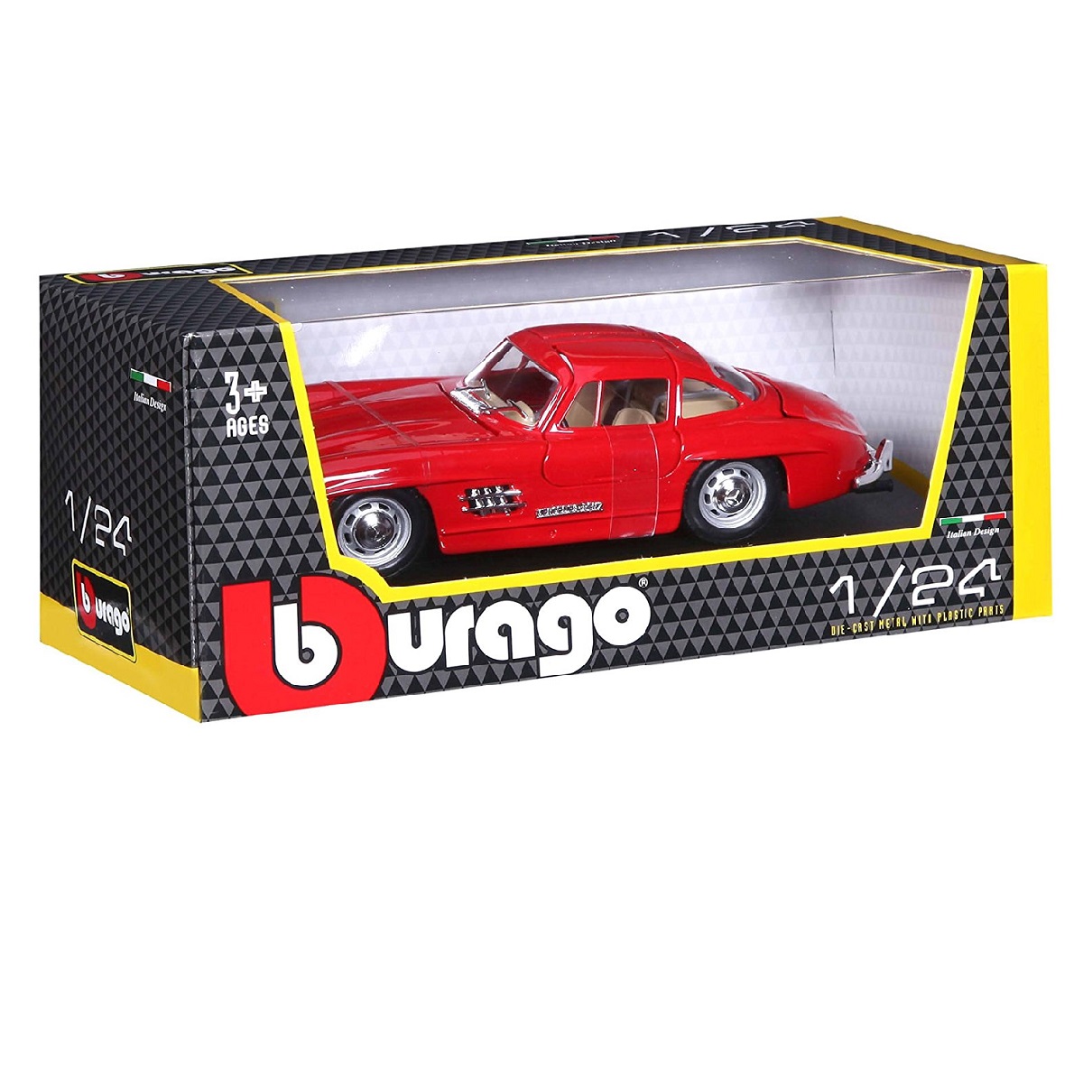 Колекційна автомодель Mercedes-Benz 300 SL 1954 Bburago 1:24 металева — превʼю 7