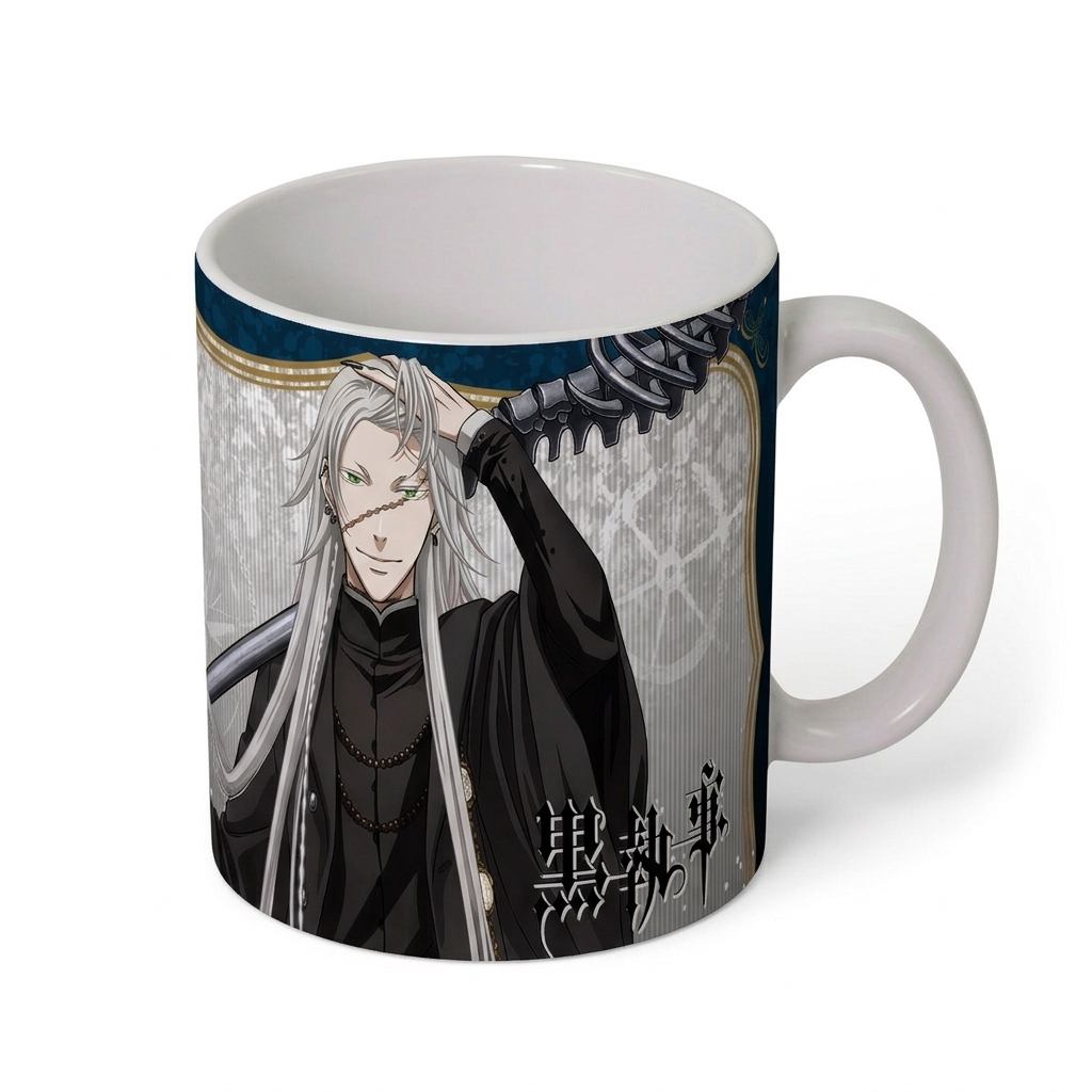 Чашка хамелеон для напоїв Темний дворецький Black Butler Гробовщик керамічна 330 мл (7117674) — превʼю 3