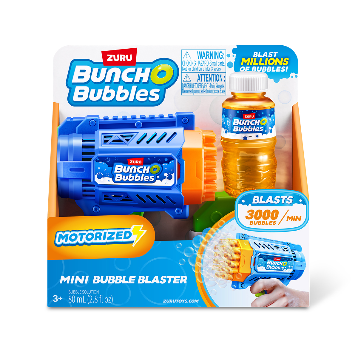 Ігровий набір Bunch O Bubbles Mini - Бластер для мильних бульбашок 80 мл — превʼю 7