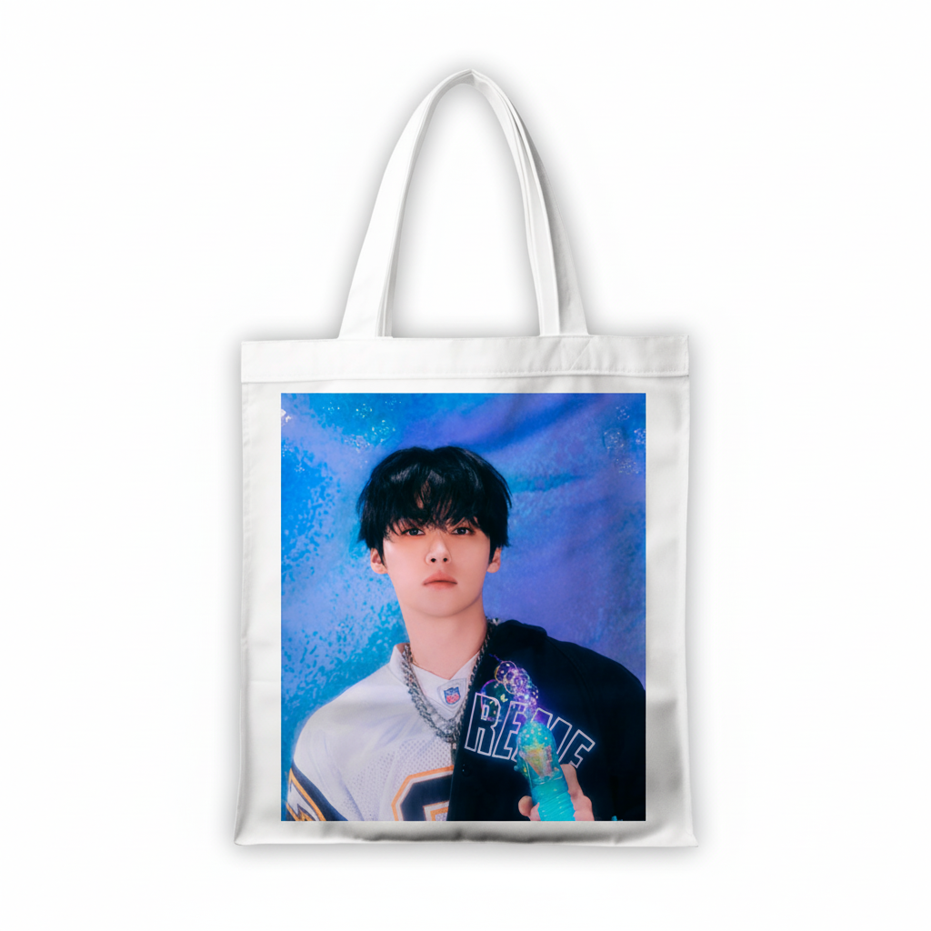 Сумка-шопер Стрей кідс Stray Kids 39x35 см біла з льону 11390