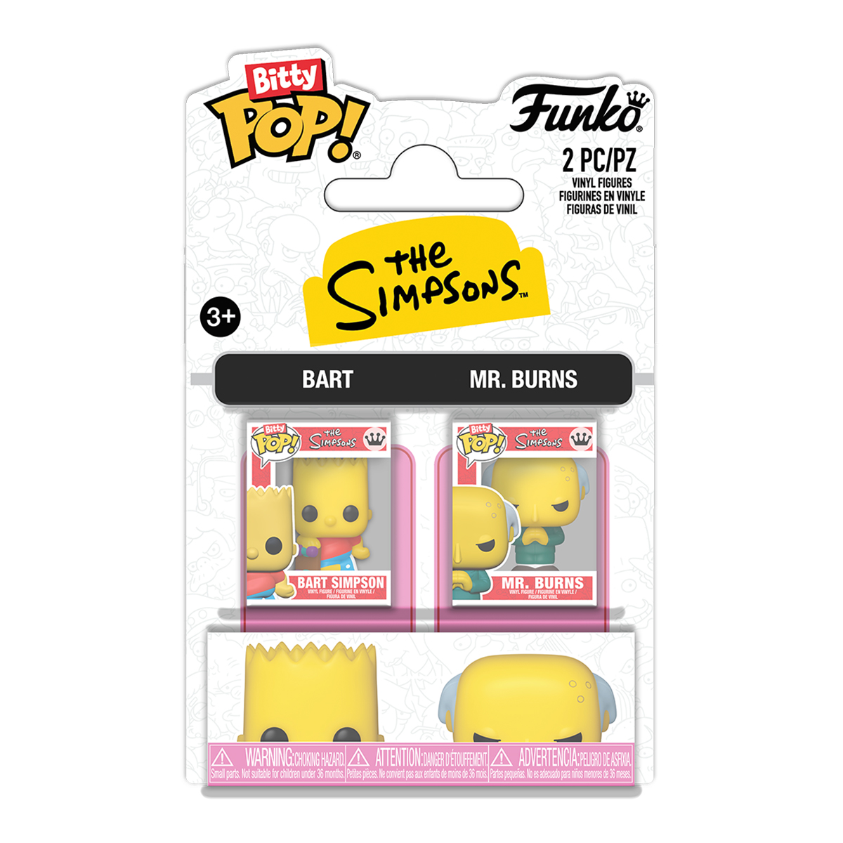 Фігурки Funko Bitty Pop — Сімпсони Барт і Містер Бернс (Bart Simpson & Mr. Burns) — 2,3 см — превʼю 1