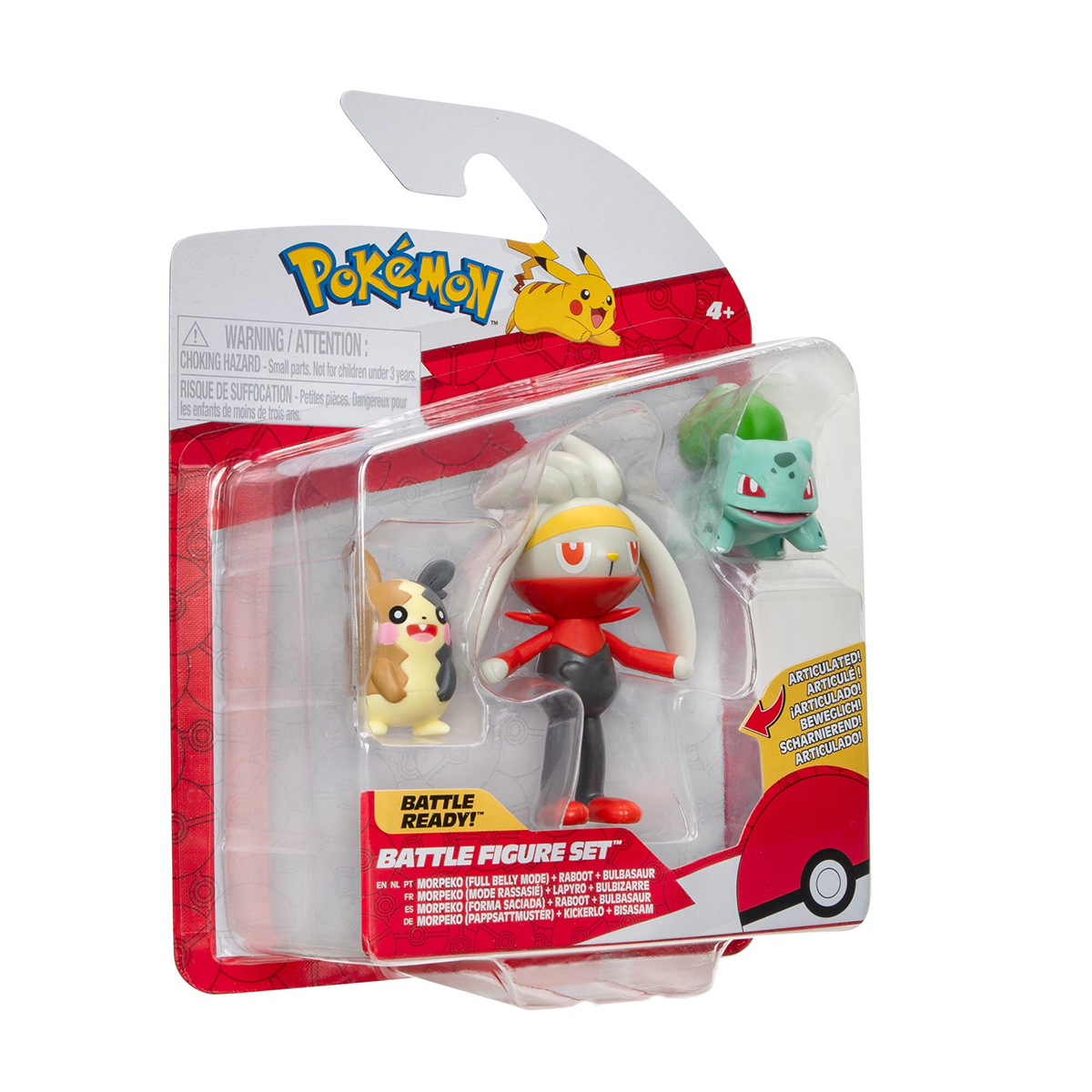 Набір ігрових фігурок Pokemon W18 Морпеко Бульбазавр Рабут 3 шт — превʼю 2