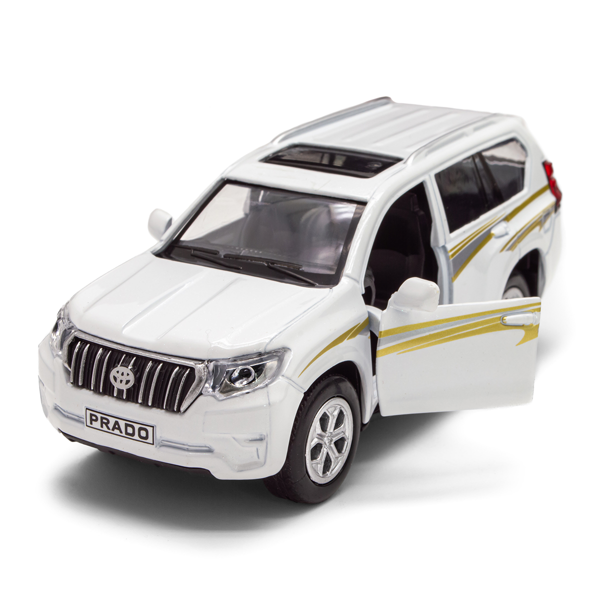 Автомодель Toyota Prado металева 1:40 Біла — превʼю 15