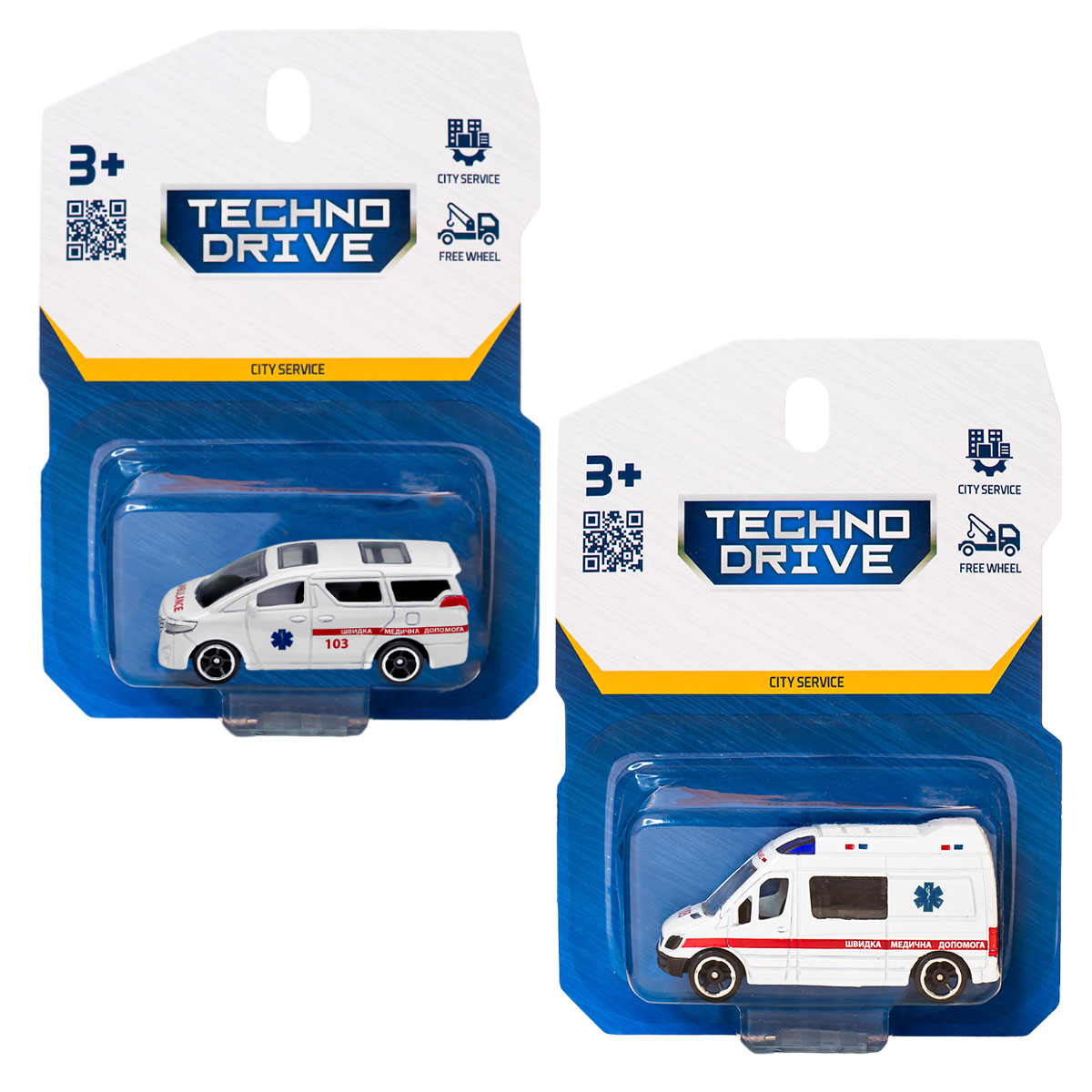 Машинка ігрова TechnoDrive Міська служба 1:64 — превʼю 5