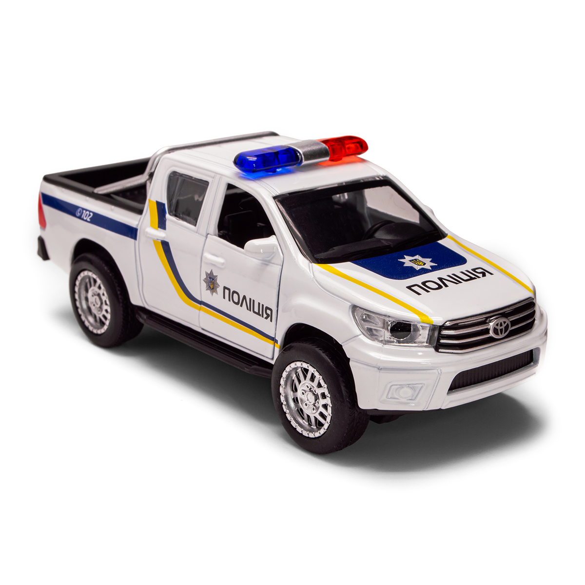 Автомодель Toyota Hilux Поліція металева 12 см — превʼю 13