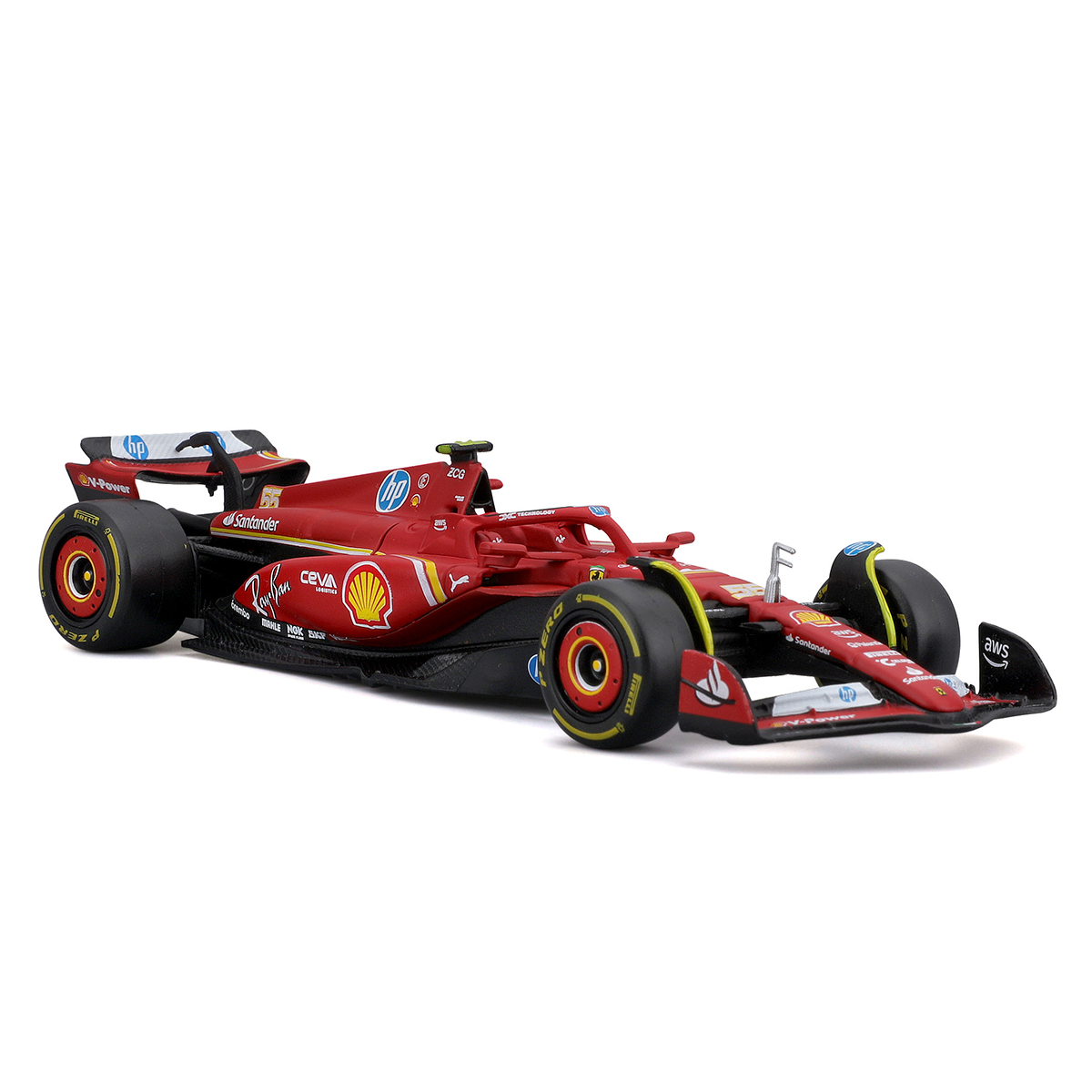 Автомодель Ferrari SF-24 Racing Bburago 1:43 Червона — превʼю 11
