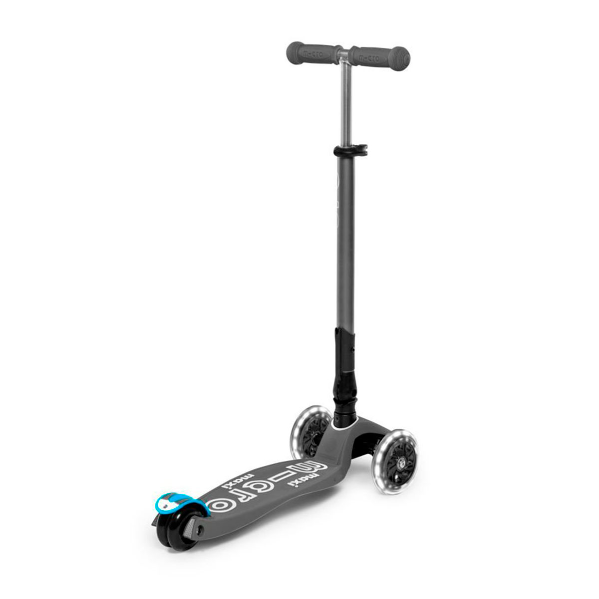 Самокат складаний дитячий для катання MICRO Maxi Deluxe LED Вулканичний Сірий — превʼю 5